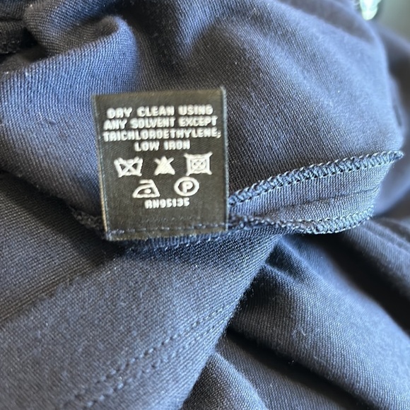 LAFAYETTE 148 Cowl Neck Knee Length Sheath Dress Navy Blue US 6 - Picture 11 of 11